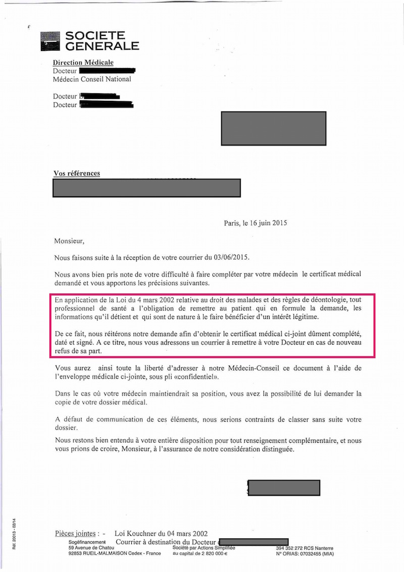 Modele Lettre Transfert Dossier Medical