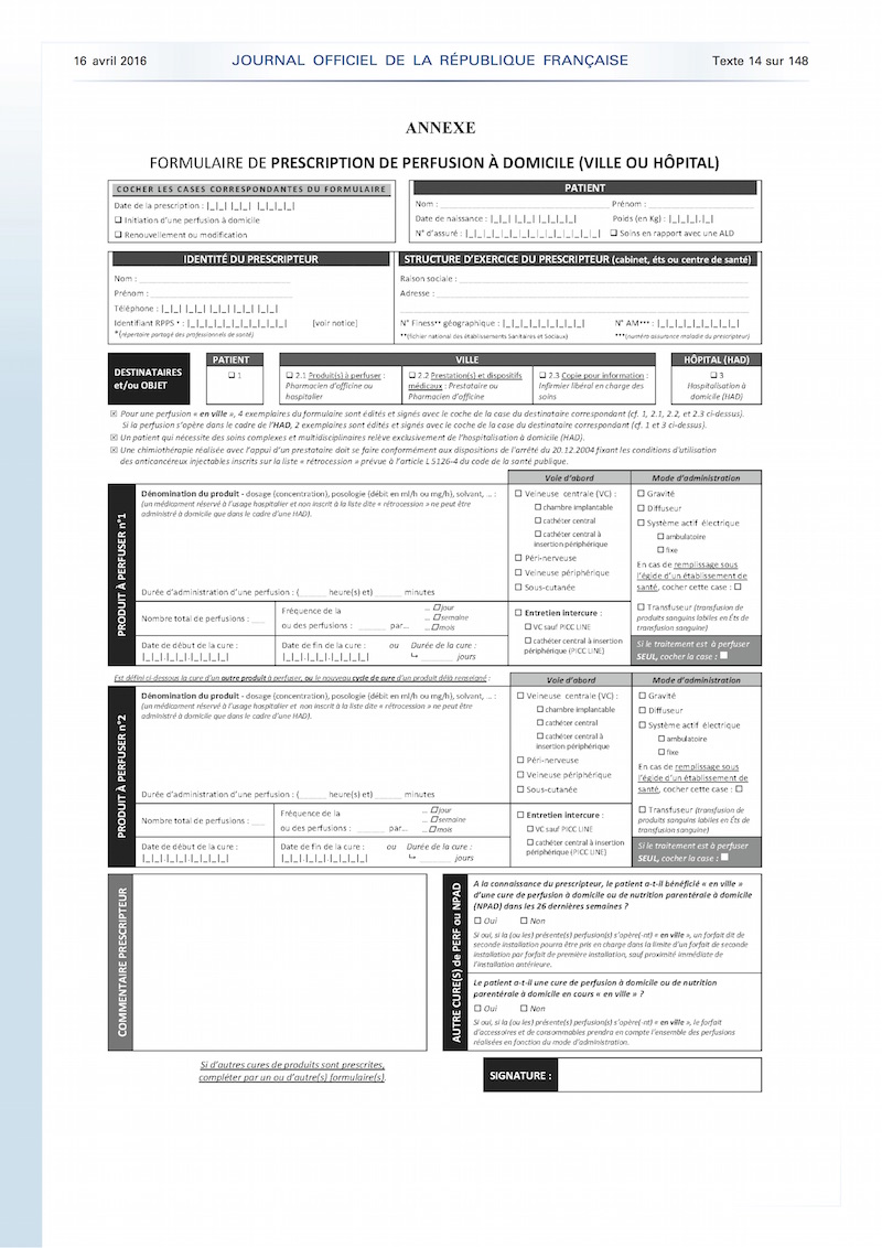 Prescription de perfusion à domicile : laissez-nous ...