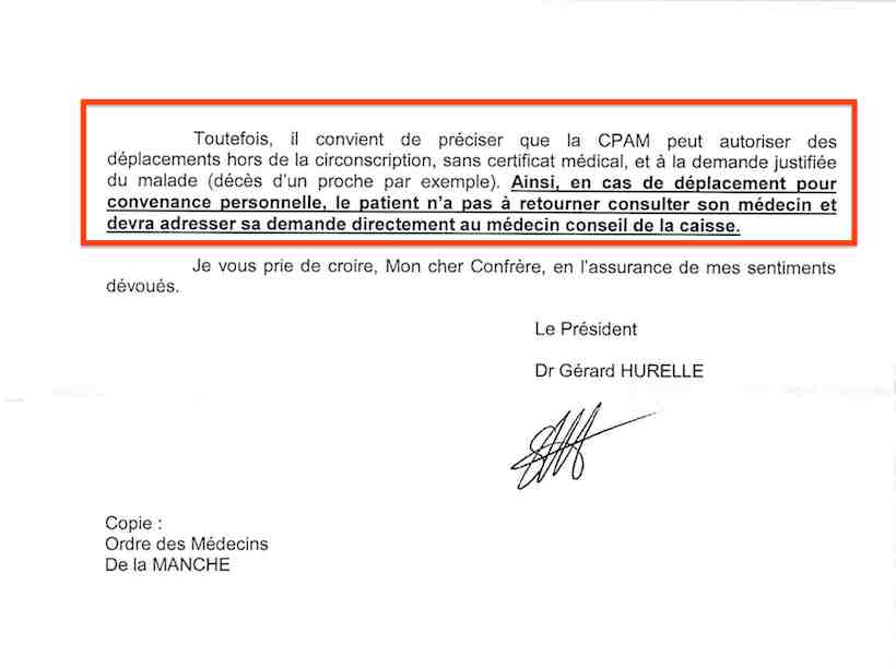 lettre pour arret de travail