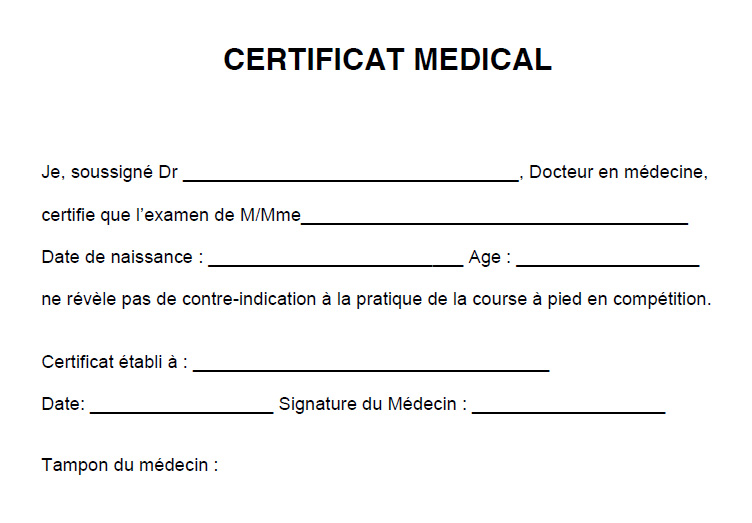 Simplification Du Certificat De Non Contre Indication à La Pratique